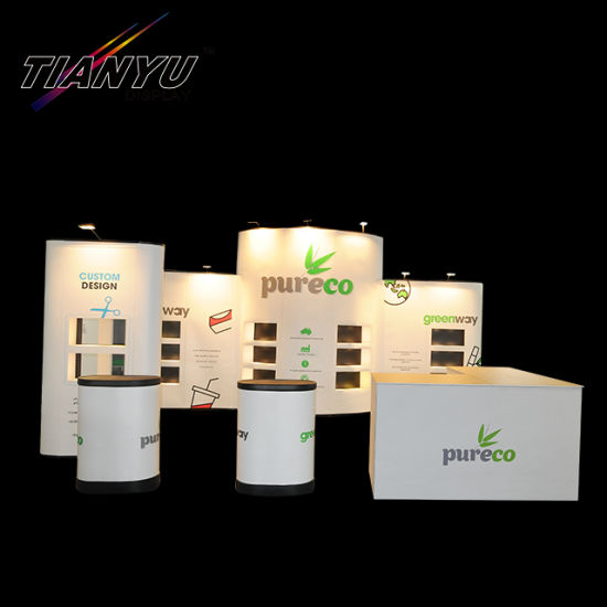 10FT aluminium frame Tension Fabric Pop Up Display Beurs Booth Achtergrond Banner Stand