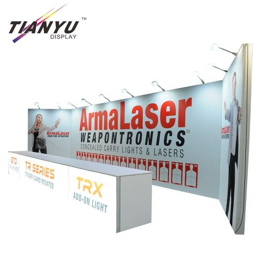 Modulaire LED Light Box uitzonderlijke kwaliteit Zelf bedrukken 3X6 Custom Exhibition Booth Ontwerp