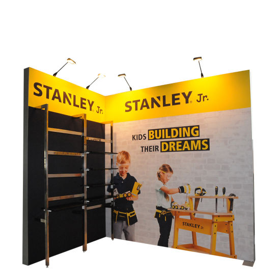 2019 Nieuwe producten Snelle levering Easy Install Advertising Tension Fabric Toon Trade Show Booth 20X20