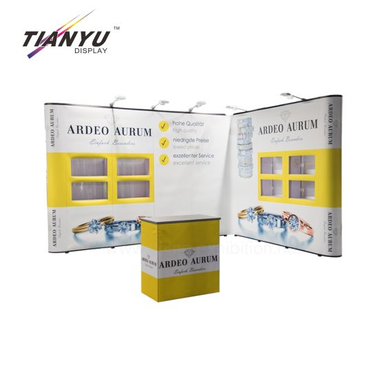 PVC en textiel Back Drop foto weer te geven 3D Design Light Weight Pop Up Stand.