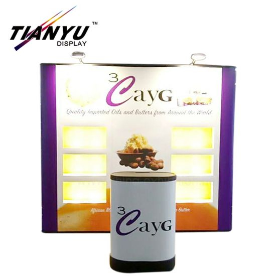 Nieuwe Stijl Aluminium PVC Trade Show Folding up Advertising Standing Pop