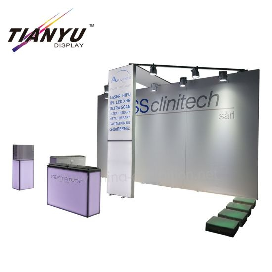 China Manufacturer Fabric een eerlijke reclame Simple 20FT Exhibition Booth Stand