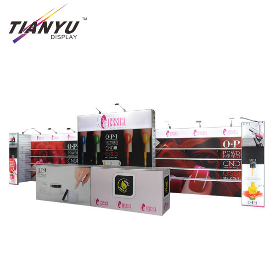 China Gemakkelijk monteren Druk van de Muur Advertising Folding Stof achtergrond voor Trade Show
