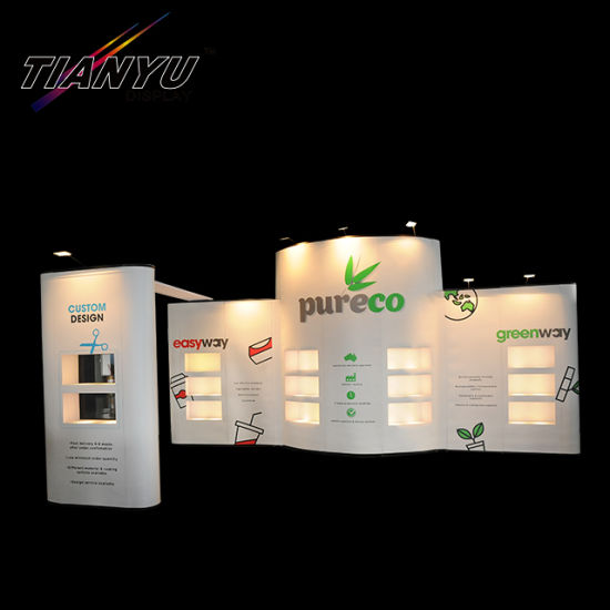 10FT aluminium frame Tension Fabric Pop Up Display Beurs Booth Achtergrond Banner Stand