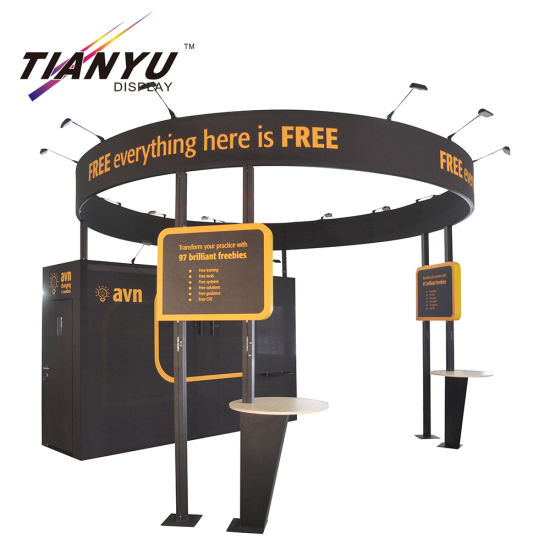 Expo Display Stand aangepaste CMYK-afdrukken LED verlichting 10X10 Trade Show Booth