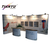 4X3 Pop-up Displays Verstelbare Bedrukte Stof Ondersteuning Stand