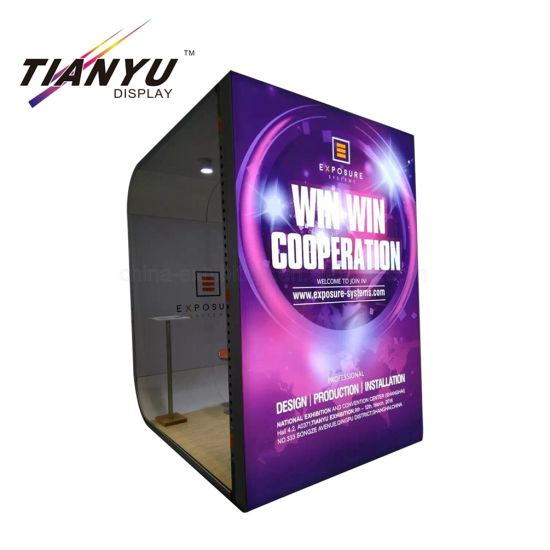 Aanbieding Curved Exhibition Booth staat gratis 3D-ontwerp in twee werkdagen