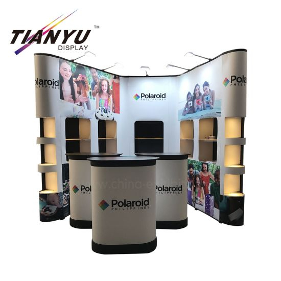 Hoge kwaliteit gepersonaliseerde Grote formaat Stof Pop up Achtergrond Pop Stand