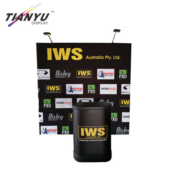 Aluminumtrade Show Achtergrond Wall Display Gebogen Pop Up Banner Stand