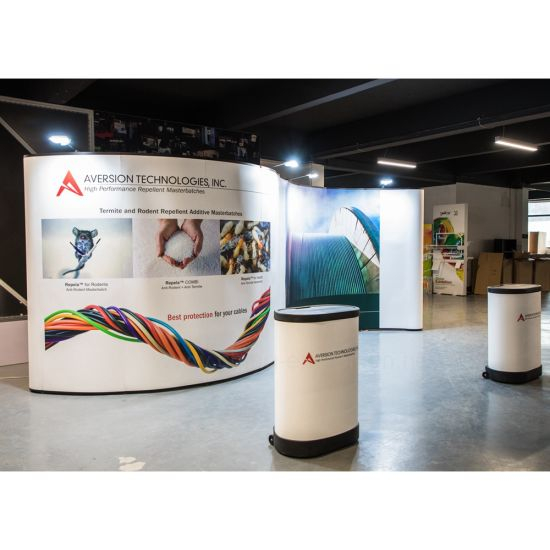3X6 Gebogen PVC Pop up Wall Display Stand Banner voor Trade Show Booth
