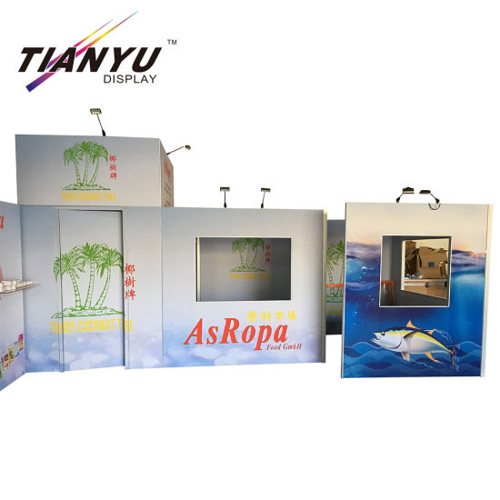 Modern Style Lichtgewicht Movable Free Standing Toon beurs Stand Booth