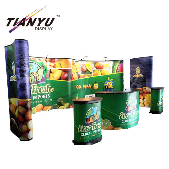 Vloerstaande Pop Up Display Promotion Display staat Print Straight Stof Stands