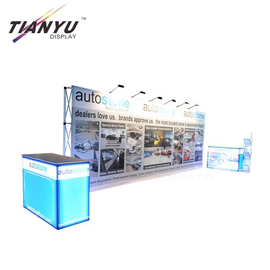 Portable Exhibition Booth Muur Banner Stand Straight Achtergrond Tension Fabric