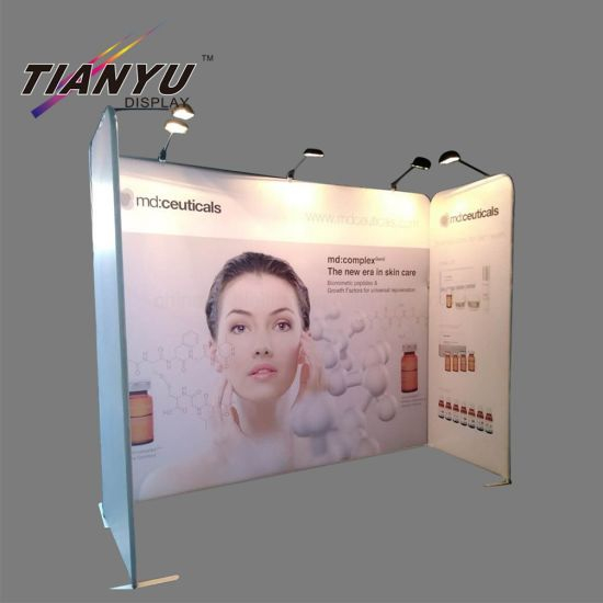 Aluminium Tube Graphic Stretch Tension Fabric Achterwand Trade Show Displays