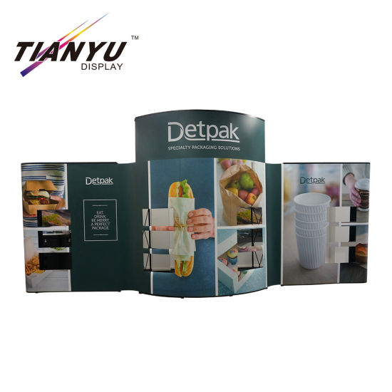 Free Design Populair Trade Show Display, Pop Up Display, Corved Pop Up Stand