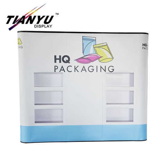 Beste Koop Pop up Stof Displays Stof Muur Banner Stand Advertising Zwart Aluminium Magnetic Pop up Stand voor beurzen