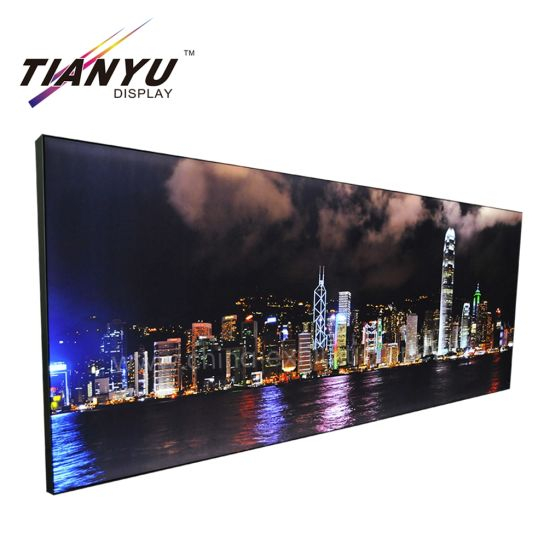 Aangepaste 100 mm aluminium profiel Backlit LED Seg Frameless Stof Light Box