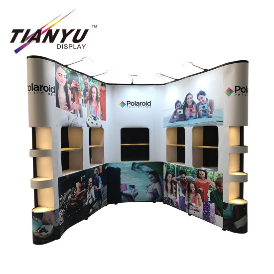 2019 Straight Tension Fabric Toon Pop-up Stand, Promotional Table