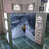 Aangepaste Snow Mountain Stof Lighting Box 3x3m Exhibit Displays Trade Show System