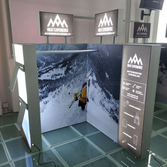 Aangepaste Snow Mountain Stof Lighting Box 3x3m Exhibit Displays Trade Show System