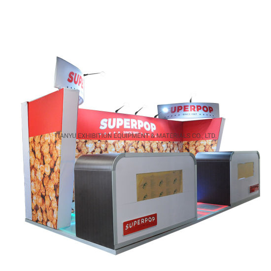 Quick Setup op maat gemaakte modulaire design aluminium 3X6 Exhibition Booth Portable 10x20 Trade Show Booth display