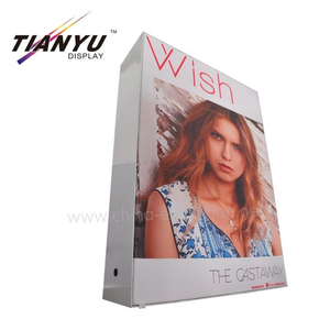 Aluminium extrusie Dubbelzijdig Frame Printing Fabric Panel Exhibition Advertising Stand Light Box