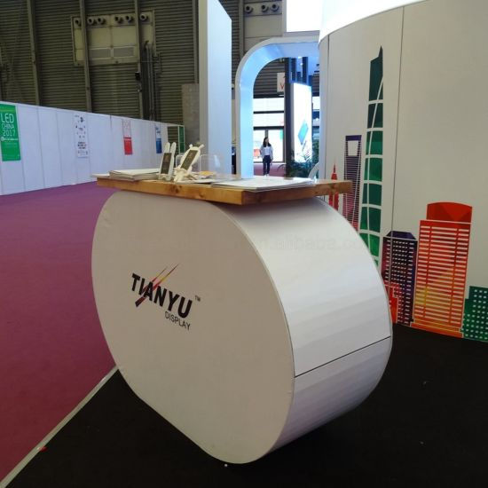 Portable Curve Promotie Counter voor Trade Show Booth