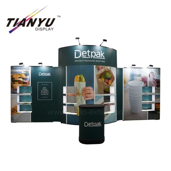 Grote Quick PVC Displays Gebogen Pop-up Achtergrond Banner Stand