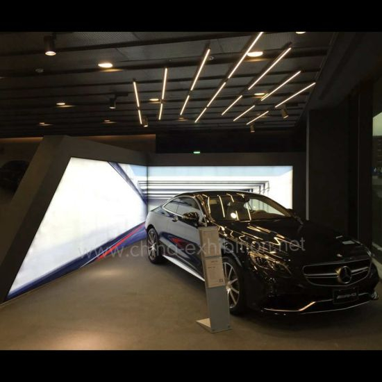 Op maat Een Shape Luxury Store LED Billboard Aluminium Fabric Textile Light Box