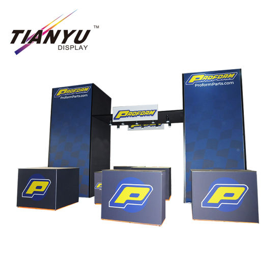 High Quality Portable Lichtgewicht Stof Curve Vorm Display Stand