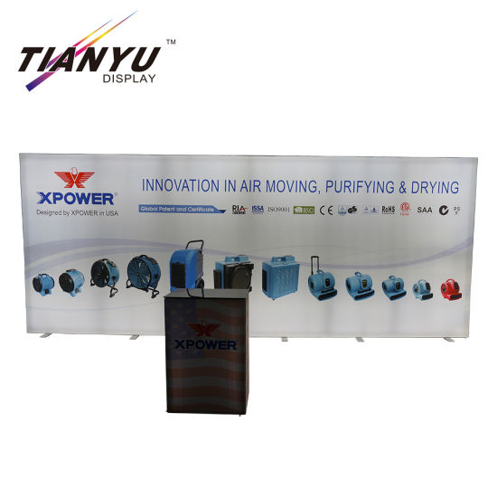 S Shape Trade Show Booth 10X10 Aluminium Exhibition Back Wall Panel
