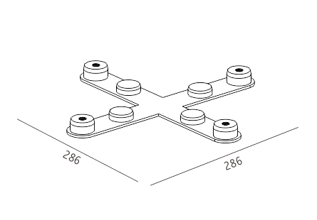 X shape 4 manieren connector